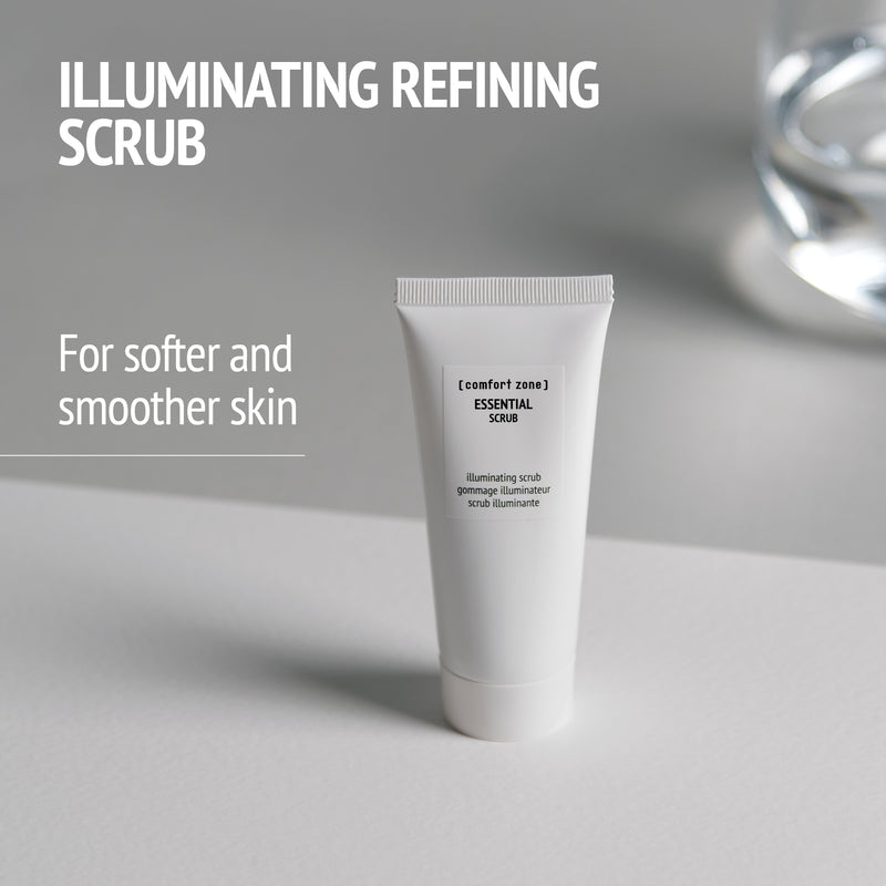Comfort Zone: ESSENTIAL SCRUB Illuminating refining scrub-

